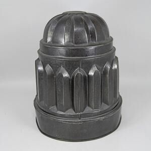 Vintage Tiered Architectural French Steel Mold Pudding Jelly Aspic Cake Early 9"